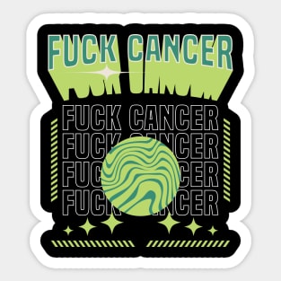 F*ck Cancer // Retro Style Design Sticker